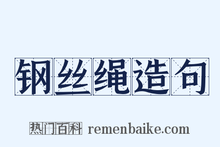 钢丝绳造句是什么意思的图片